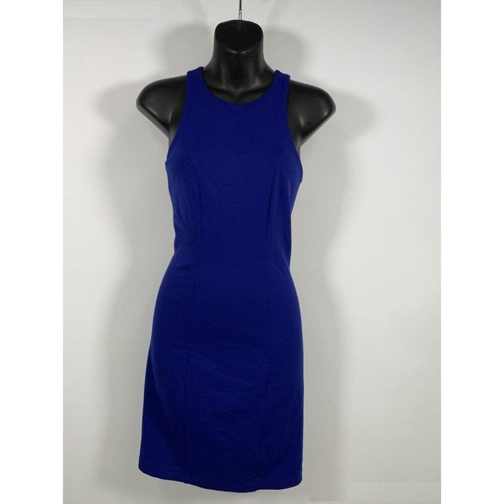 Armani Exchange Royal Blue Rayon Racerback Sheath Dress w/ Zipper | Size XXS
